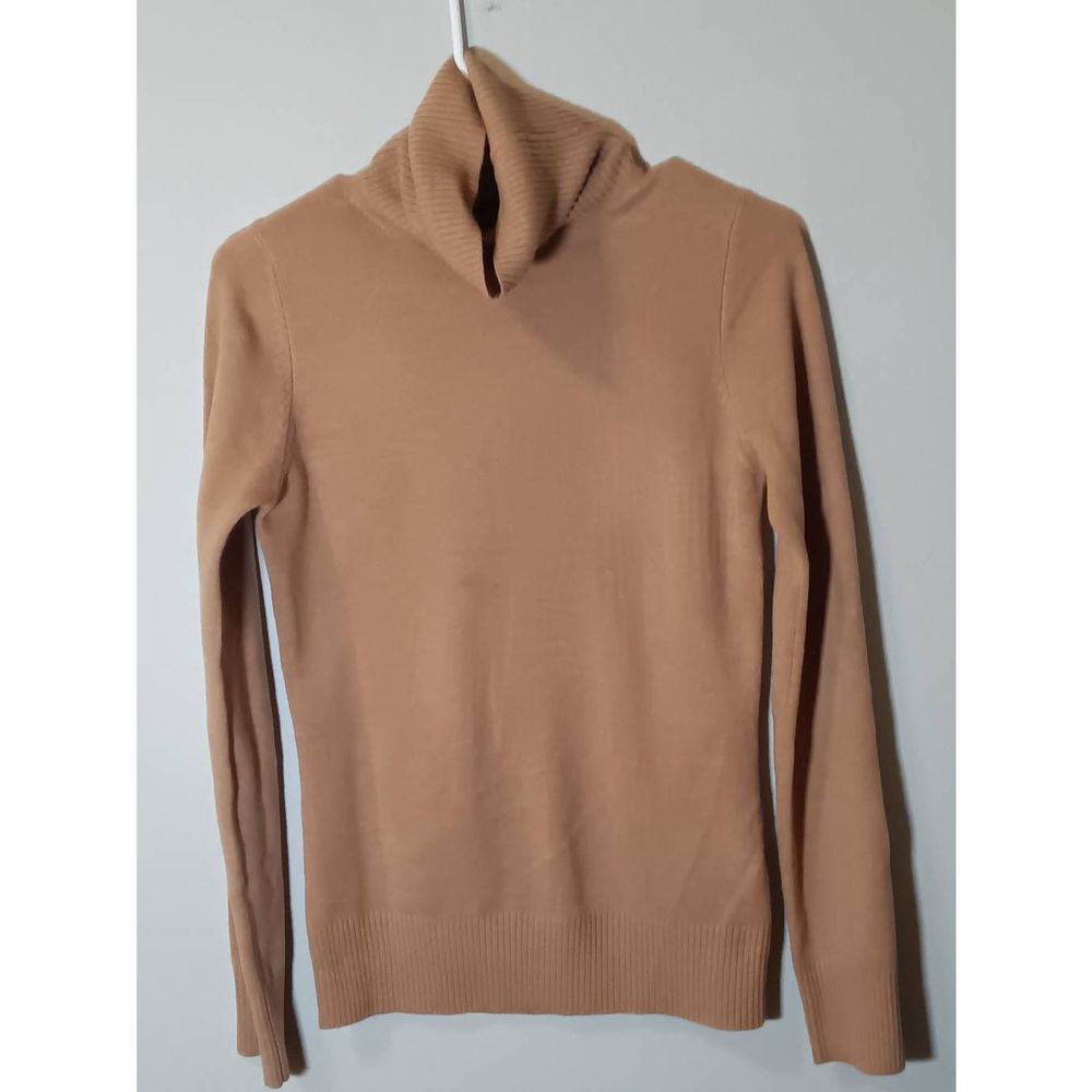 French onnection Camel color turtle neck sweater fitted soft comfortable